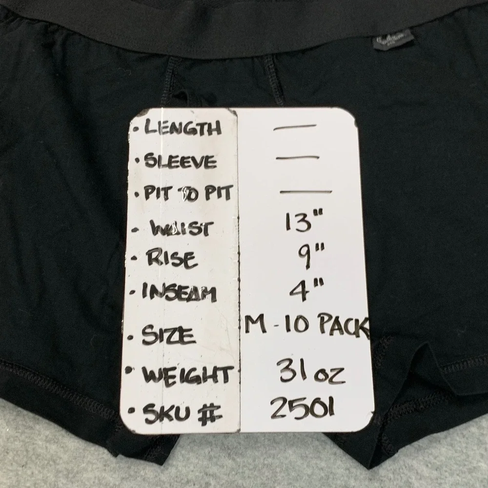 New Goodfellow & Co Mens 10 Pack Black Boxer Briefs Size Medium Cotton Spandex